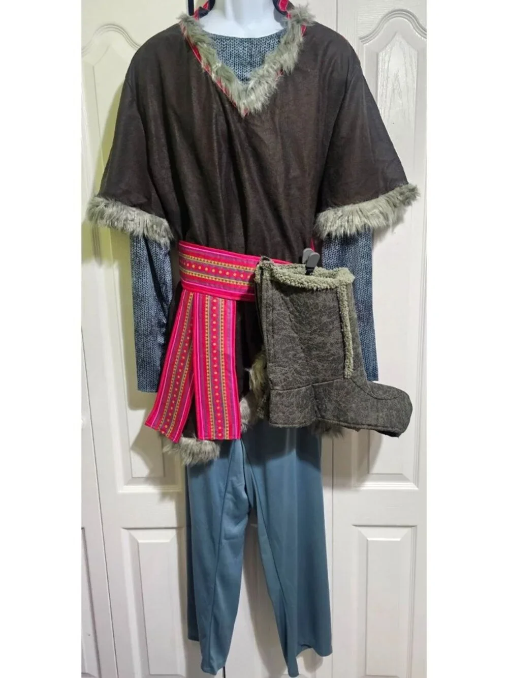 Disney Frozen Kristoff Deluxe Costume Prince Disguise Halloween Adult Mens L/XL
